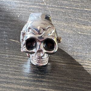 Silver Skull watch Ring